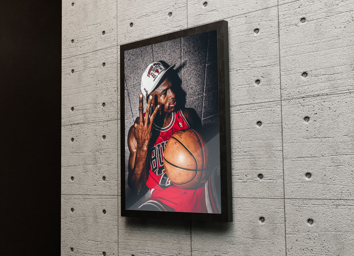 Michael Jordan 3 Peat Poster – Frameo store